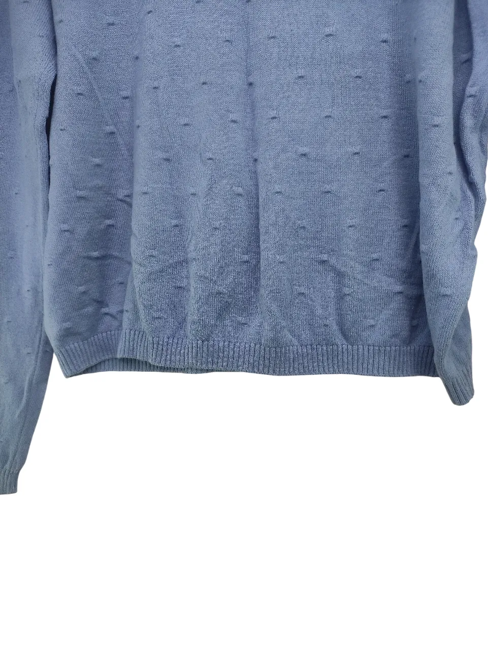 ONLY Powder Blue Textured Knit Long Sleeve Top (Size 42)