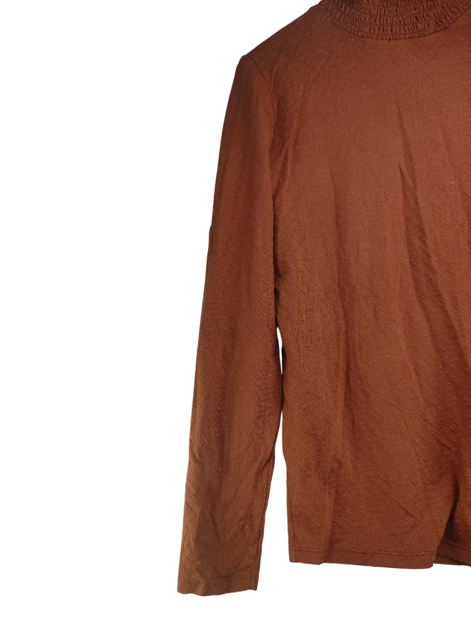 KIABI Brown Mock Neck Top