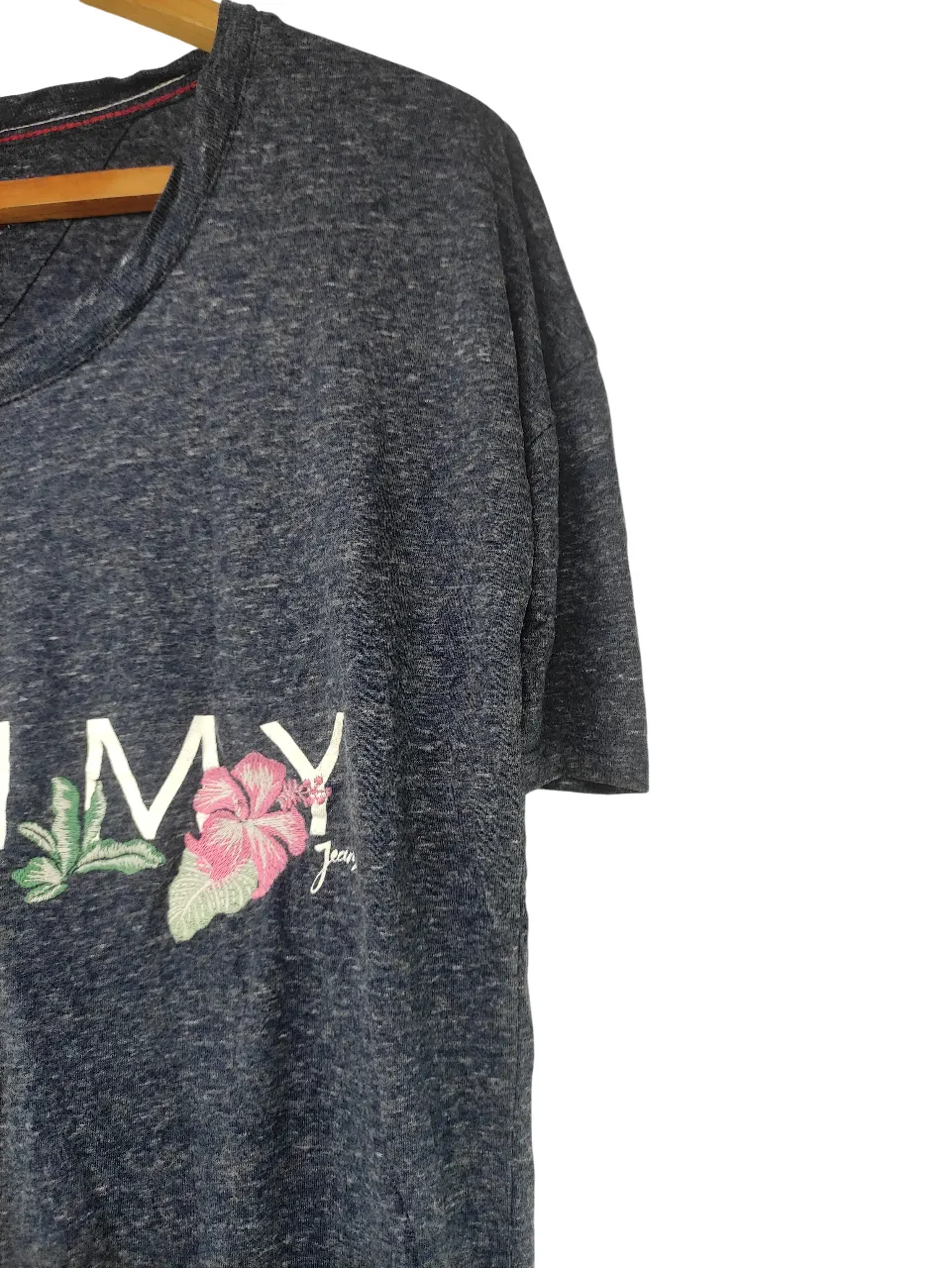  Tommy Stylish Gray Printed Tee  shirt