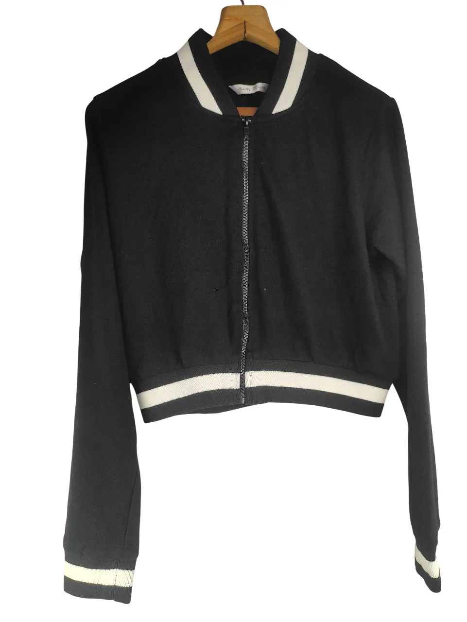 Bomber Jacket Black Cropped