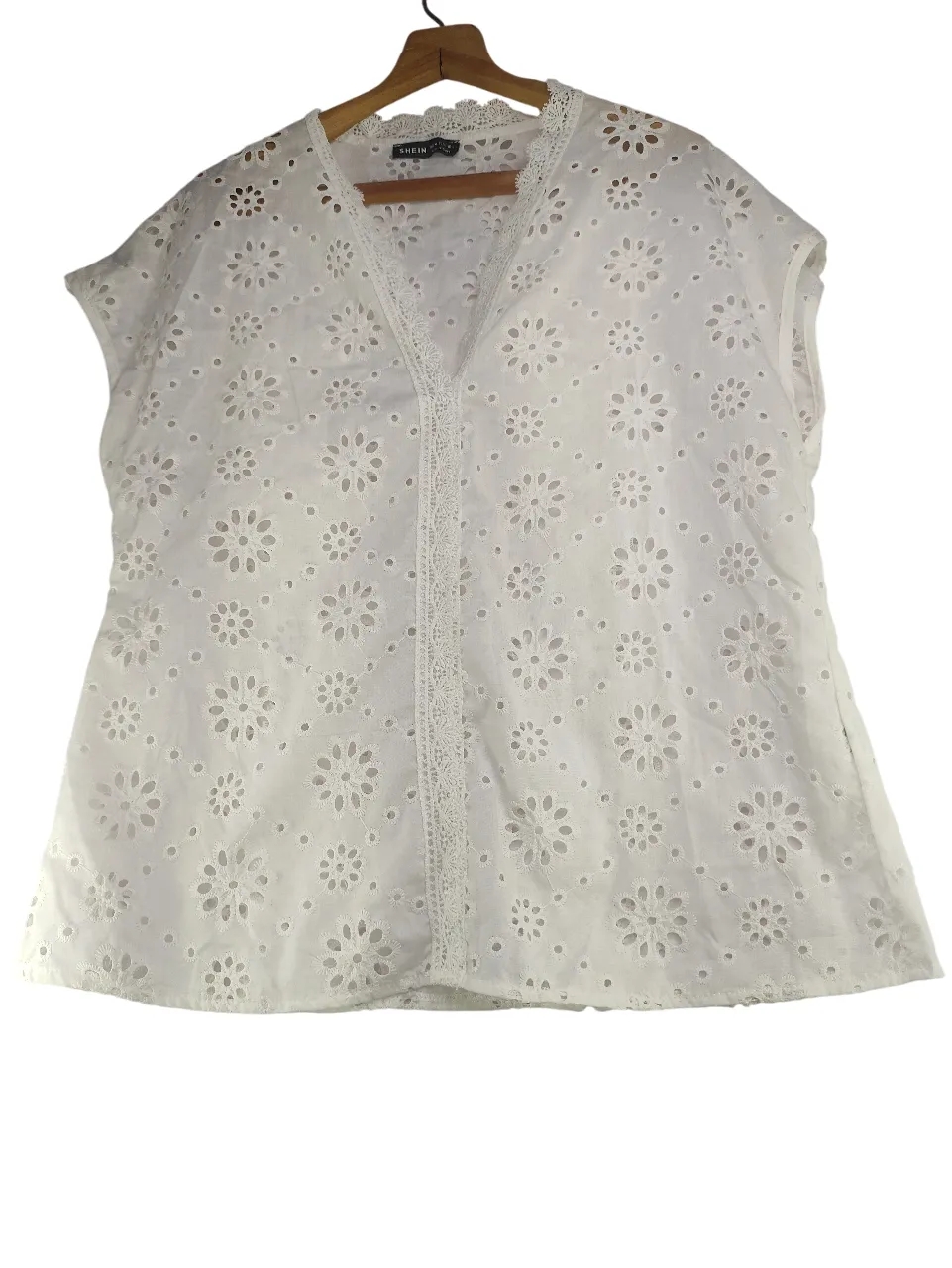 White Lace Eyelet Top