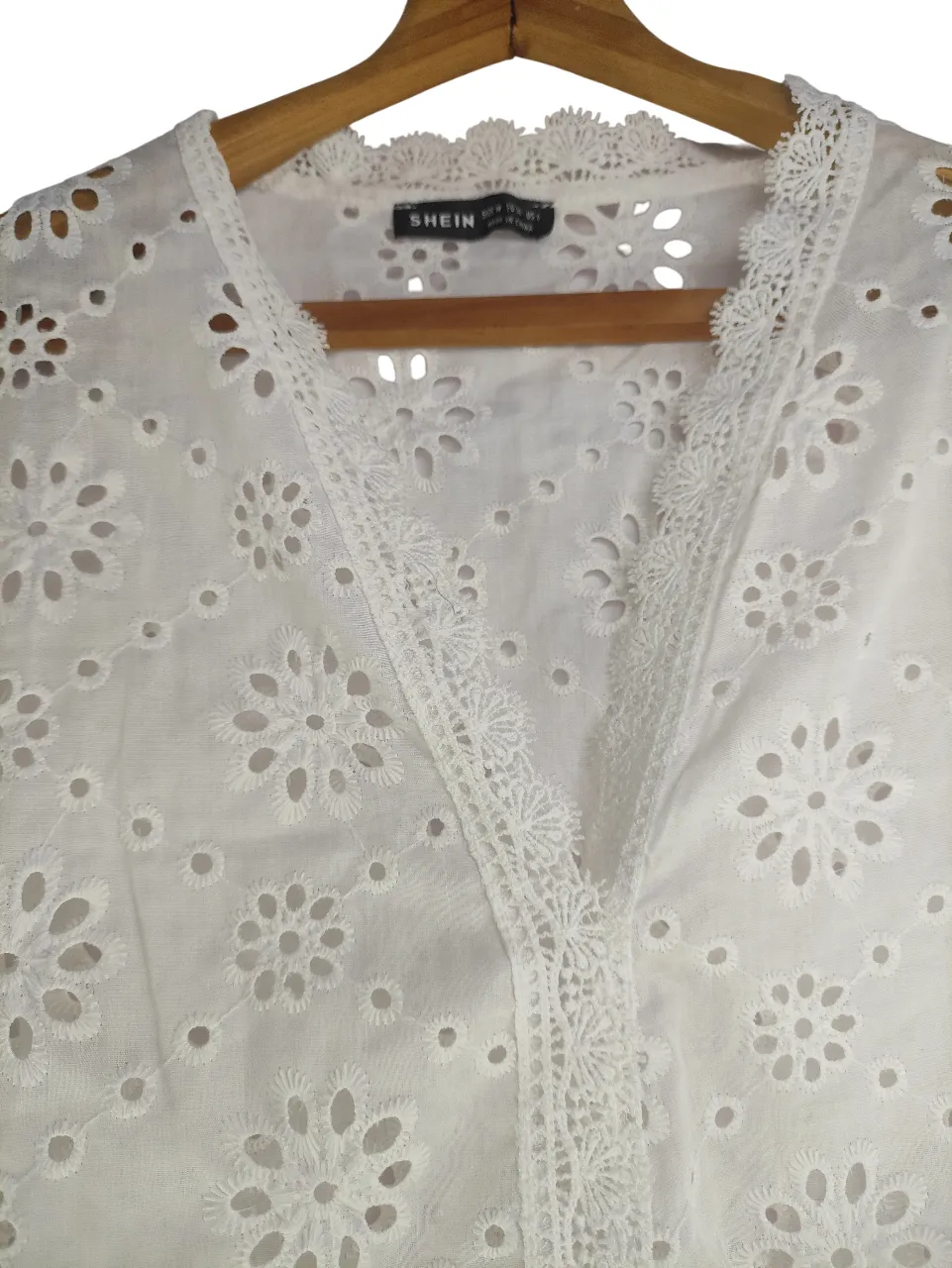 White Lace Eyelet Top