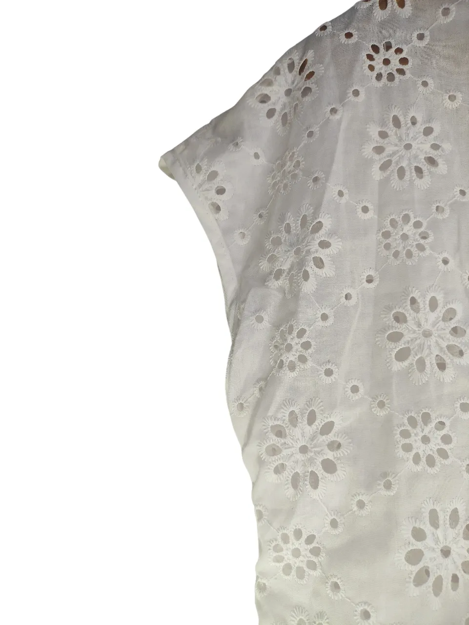 White Lace Eyelet Top