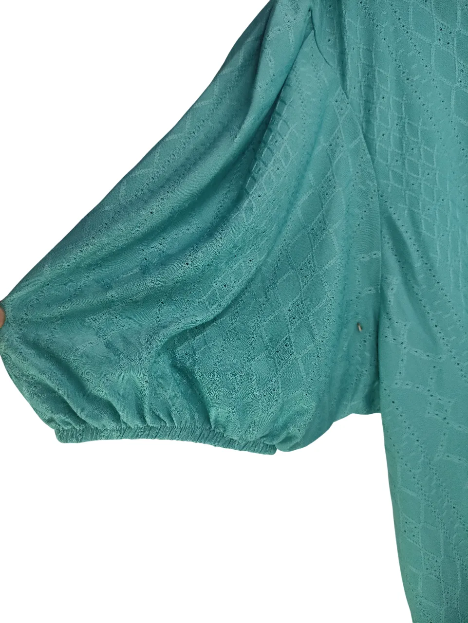 Chic Green Puff Sleeve Top