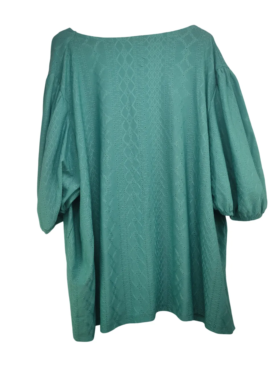 Chic Green Puff Sleeve Top