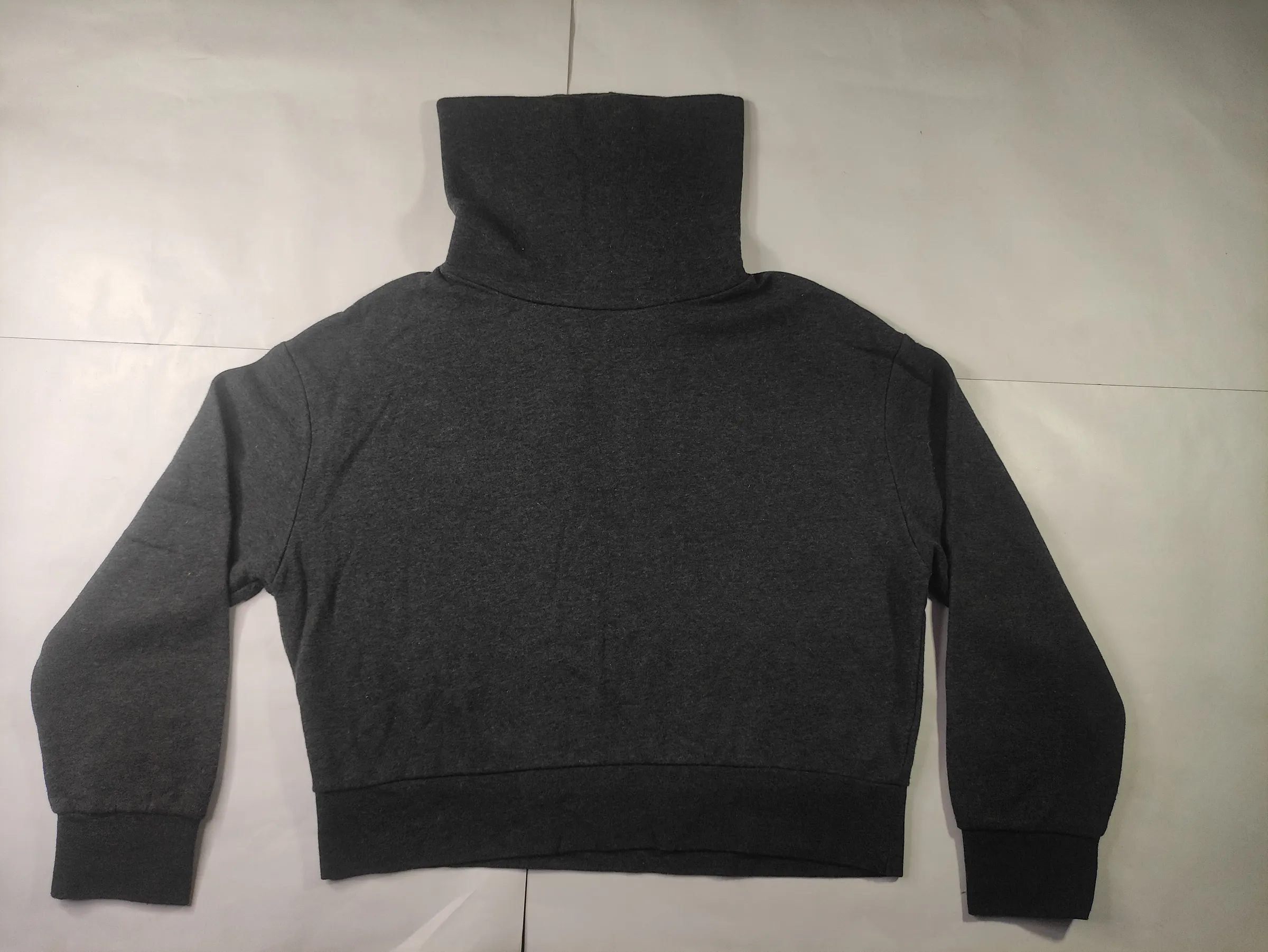 Zara Charcoal Grey High-Neck Sweatshirt
