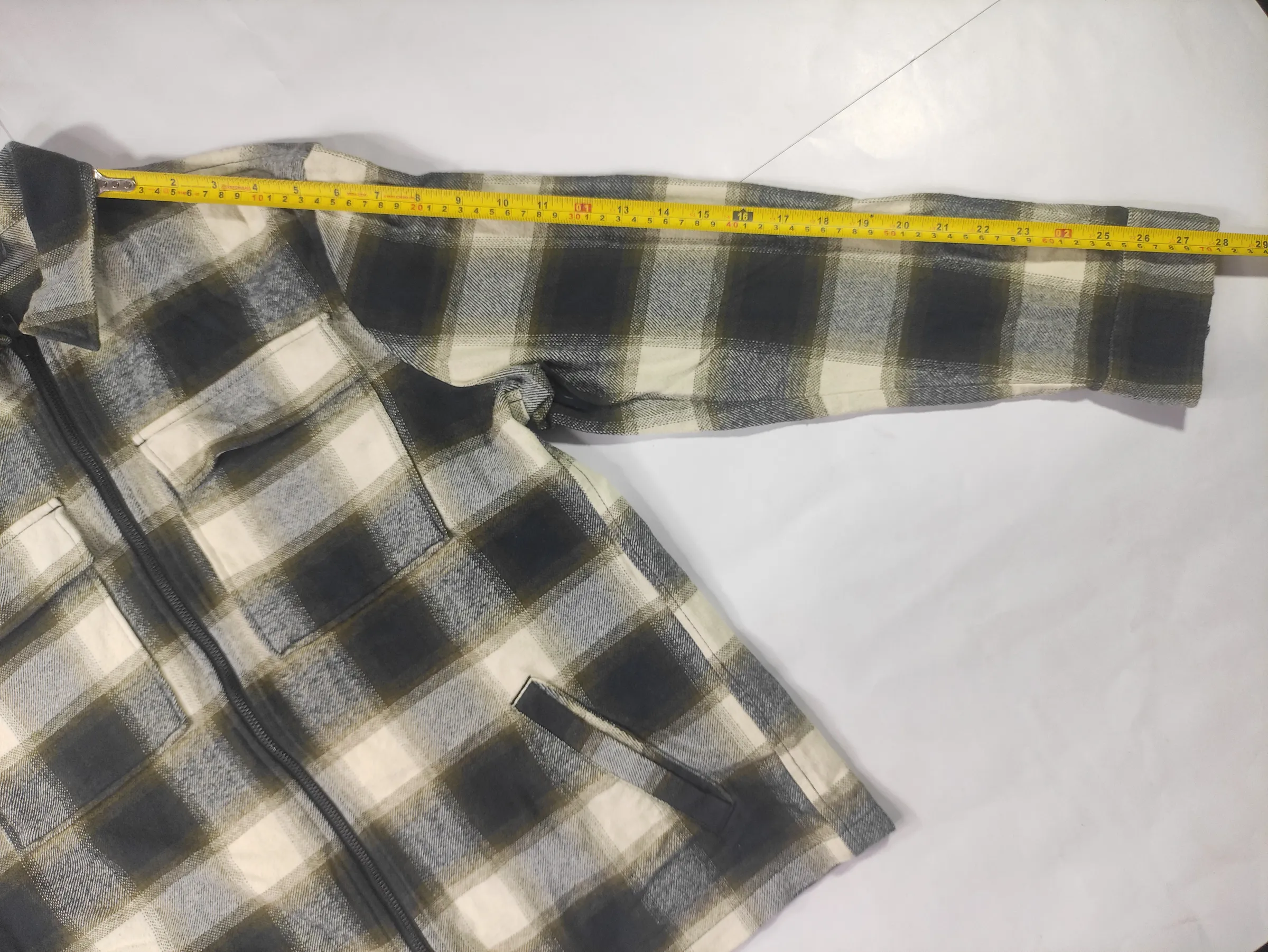 Police Plaid Zip-Front Shirt Jacket