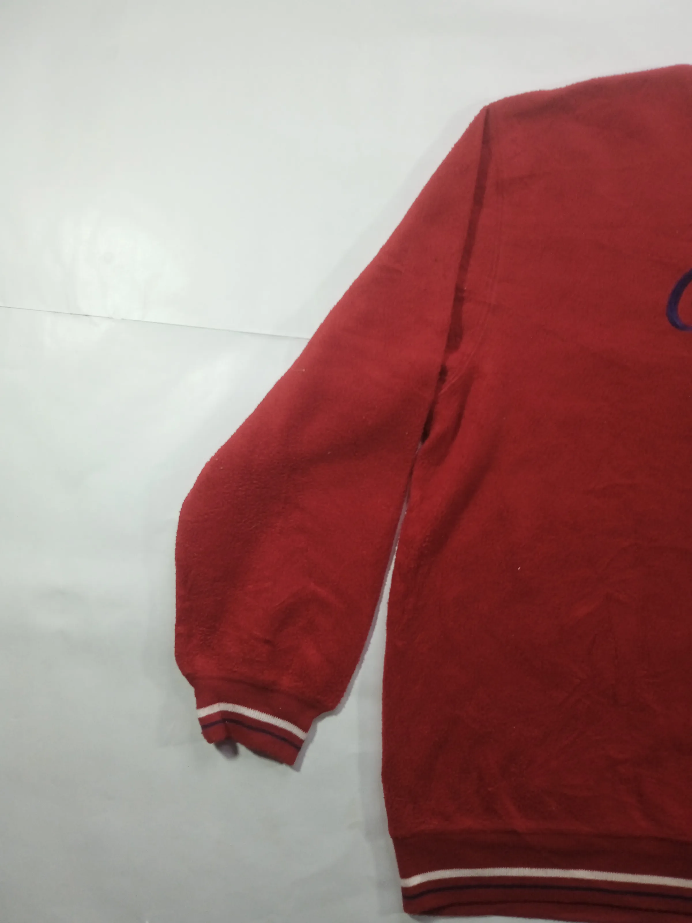 Vintage Coca-Cola Embroidered Red Fleece Sweatshirt