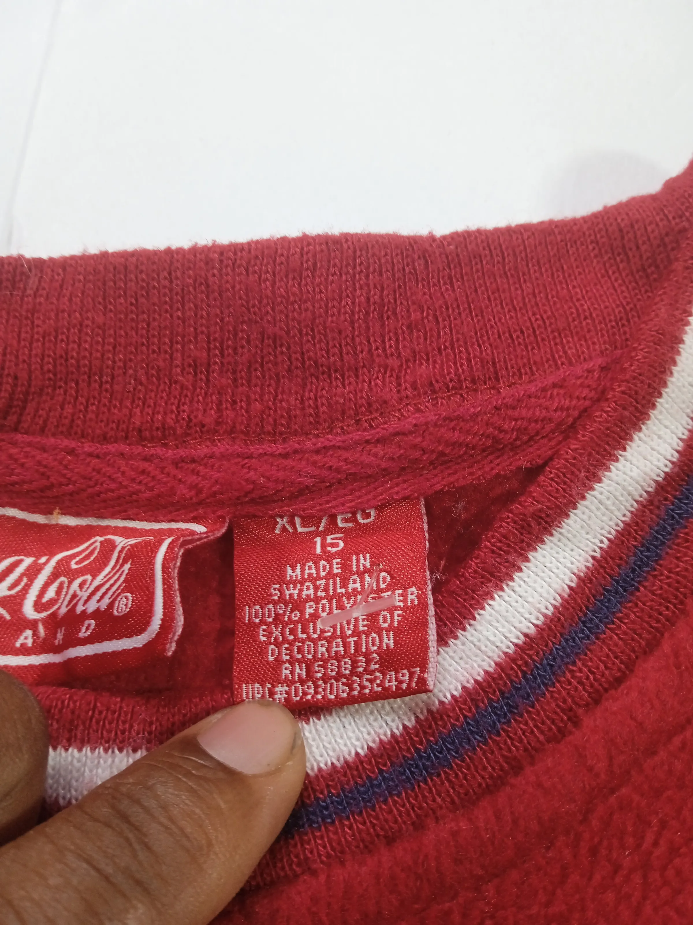 Vintage Coca-Cola Embroidered Red Fleece Sweatshirt