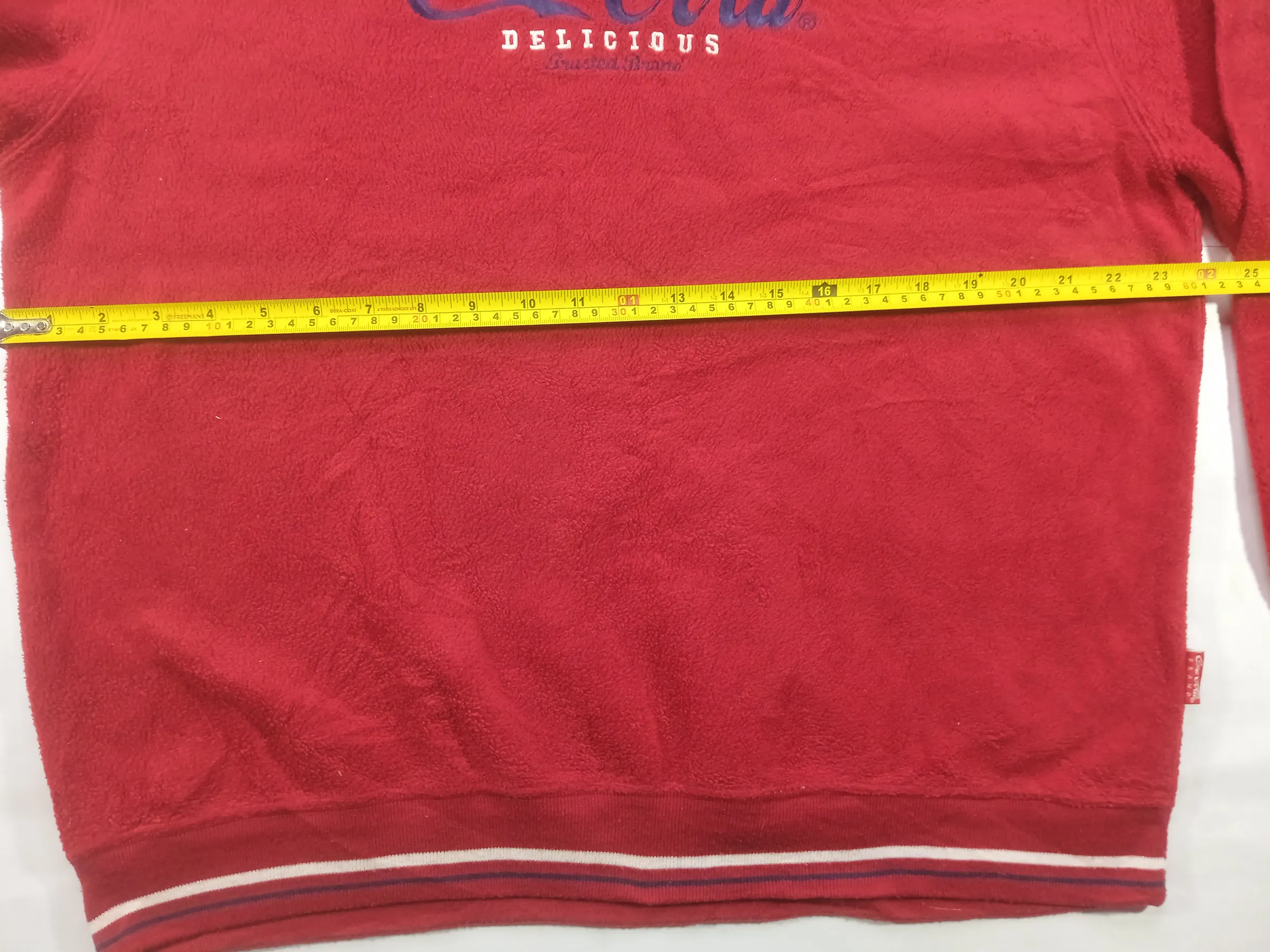 Vintage Coca-Cola Embroidered Red Fleece Sweatshirt