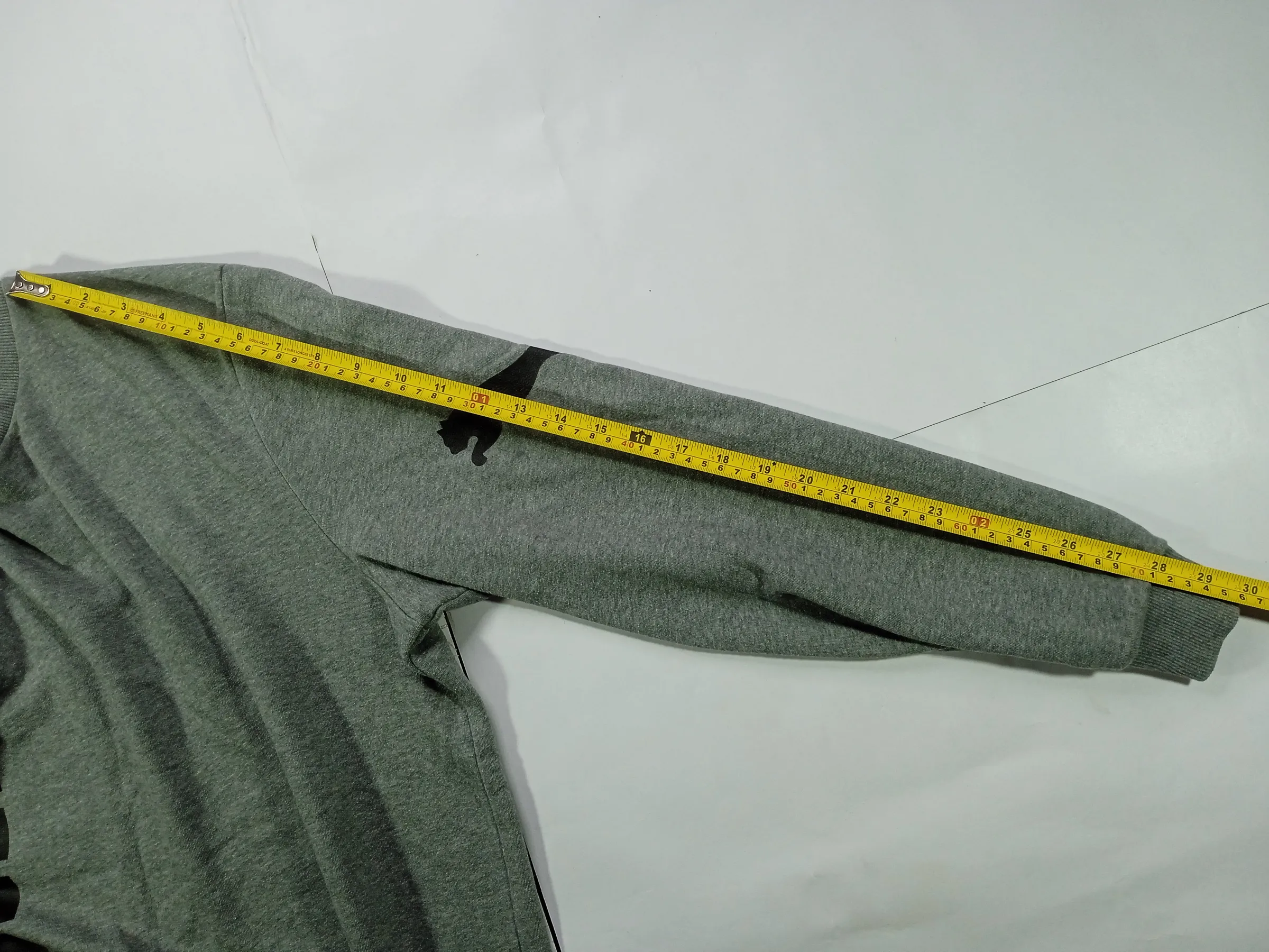 PUMA Men's Heather Grey Graphic Crewneck Sweatshirt