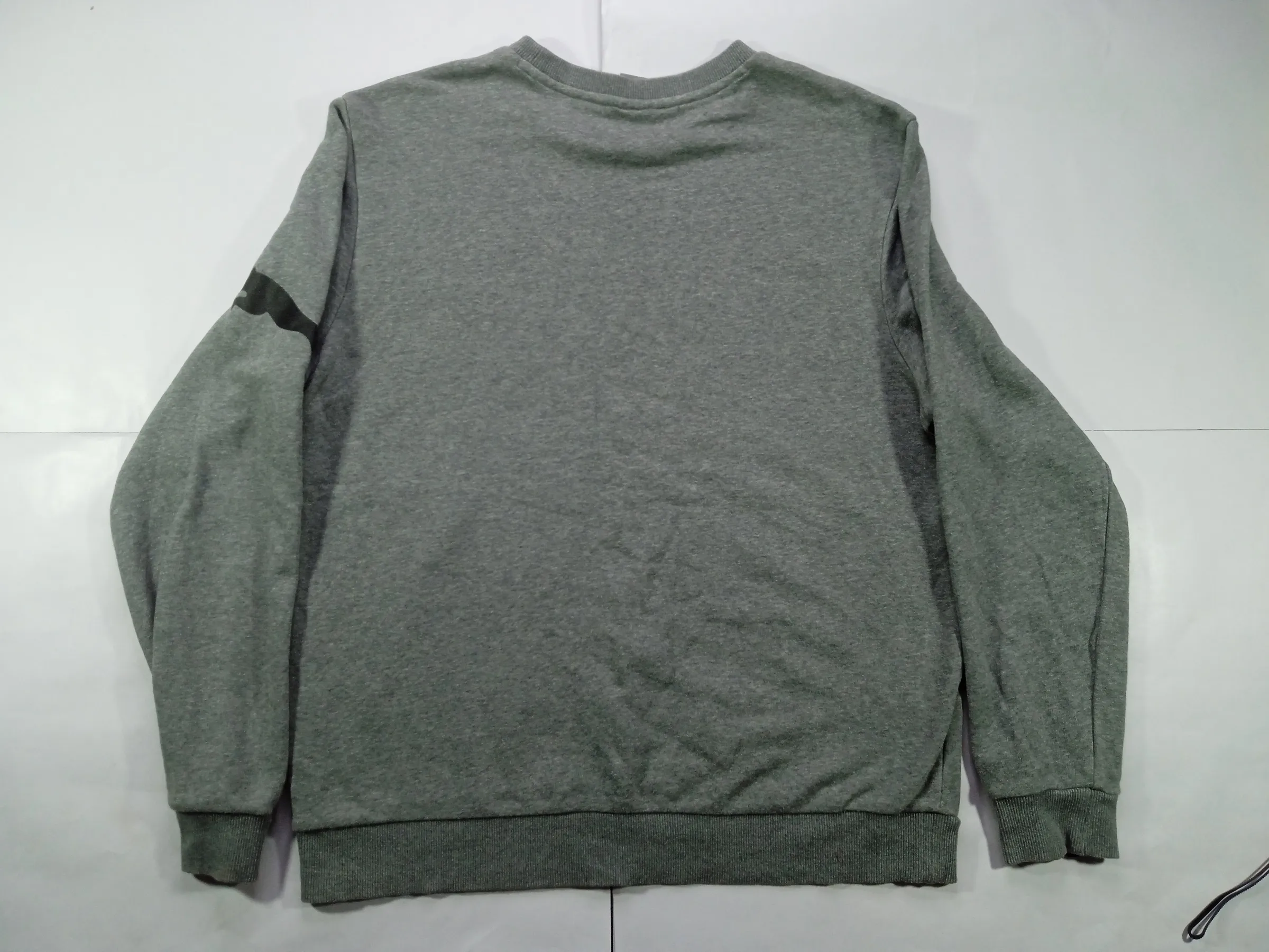 PUMA Men's Heather Grey Graphic Crewneck Sweatshirt