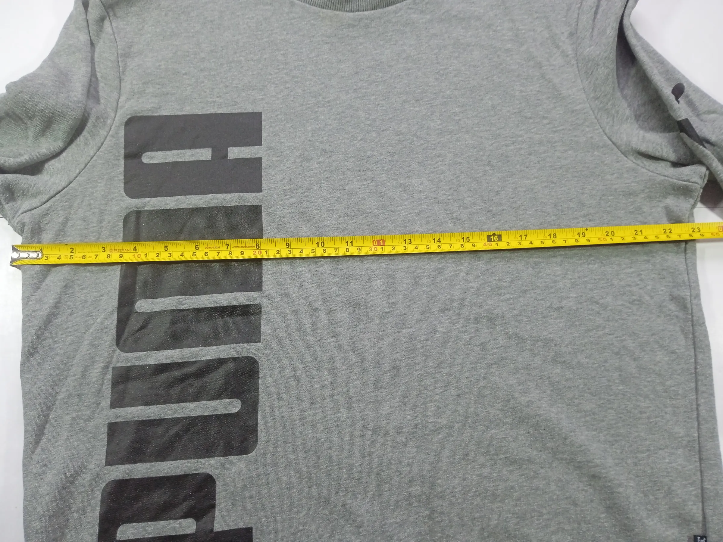 PUMA Men's Heather Grey Graphic Crewneck Sweatshirt