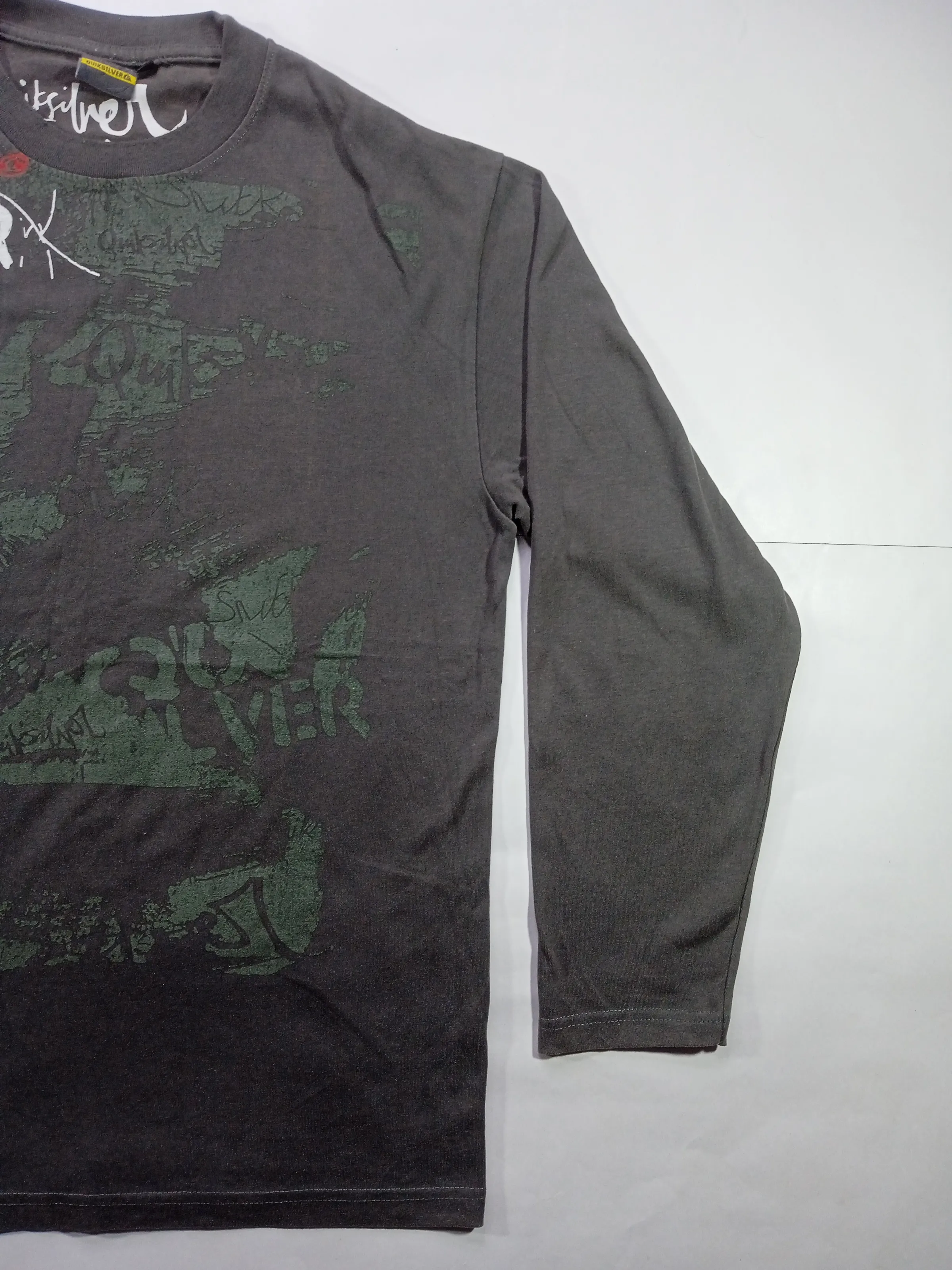 Quiksilver Men’s Vintage Long Sleeve Graphic T-Shirt - Dark Grey (Size L)