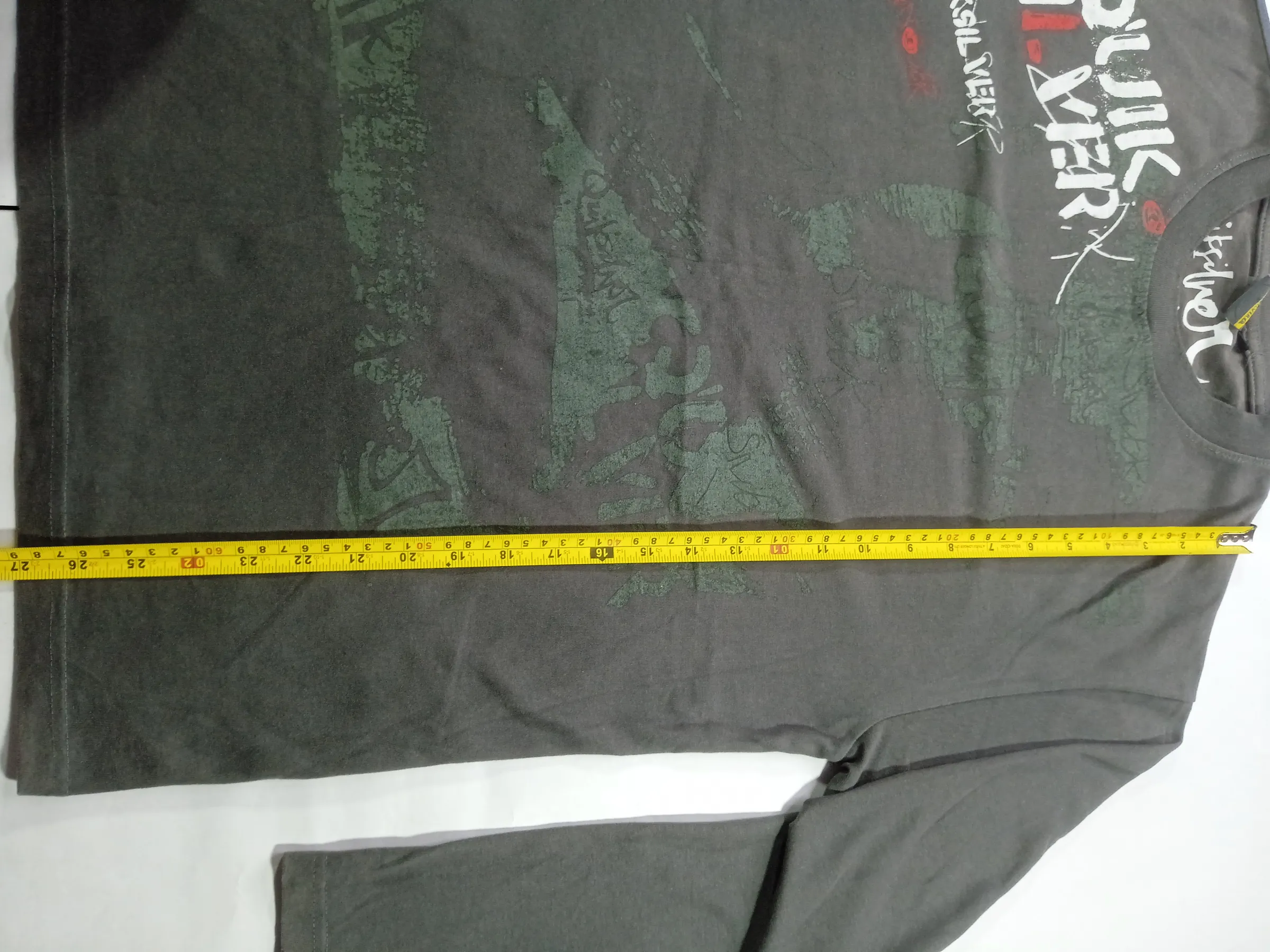 Quiksilver Men’s Vintage Long Sleeve Graphic T-Shirt - Dark Grey (Size L)