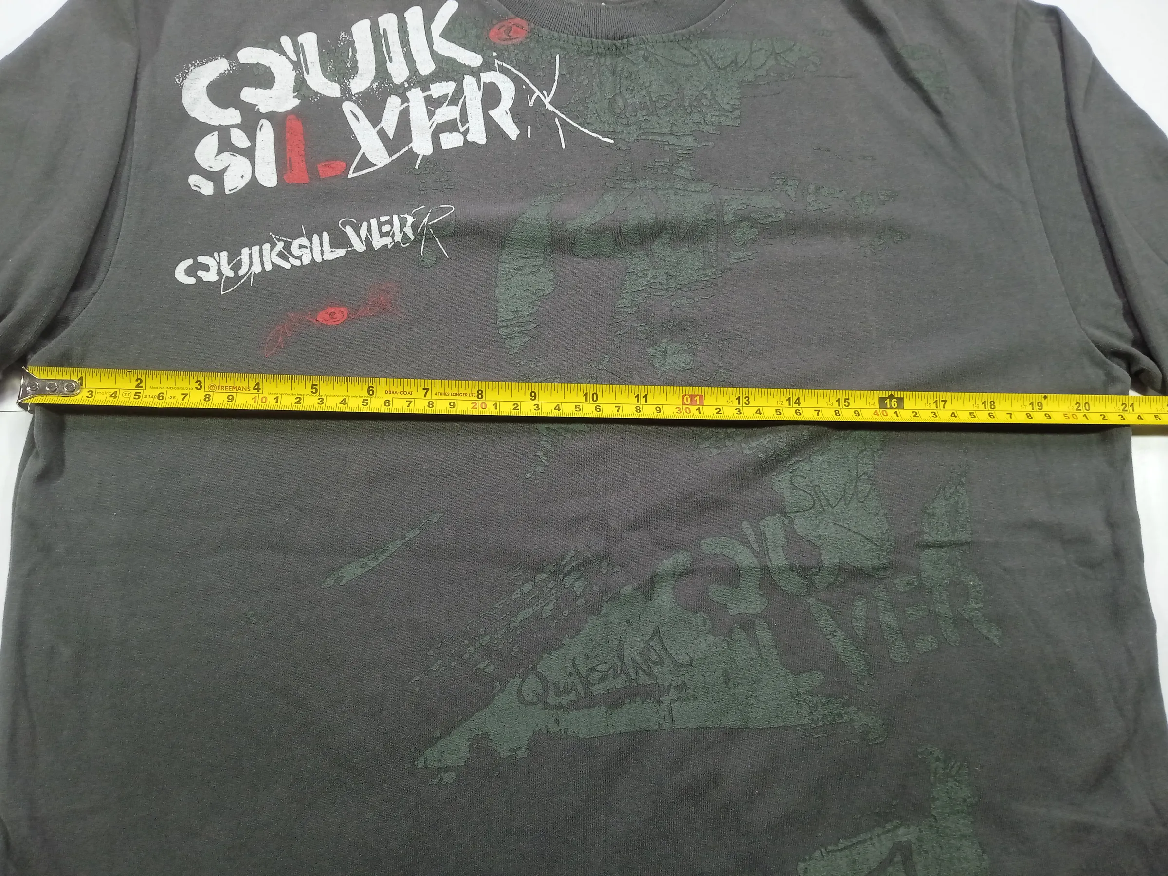 Quiksilver Men’s Vintage Long Sleeve Graphic T-Shirt - Dark Grey (Size L)