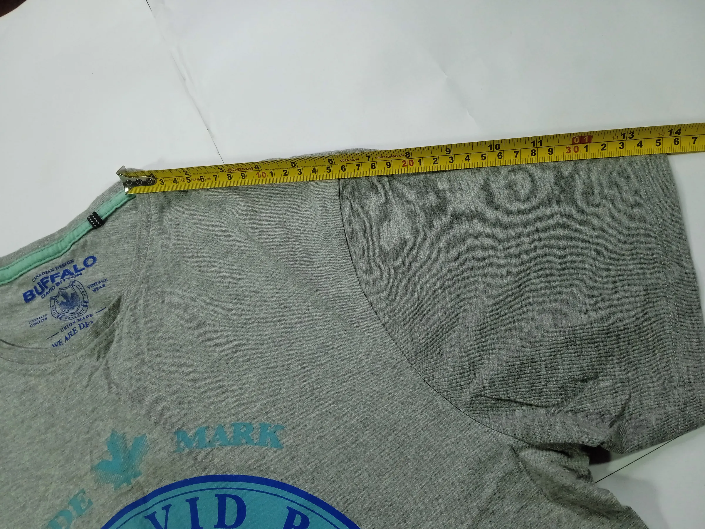 Buffalo David Bitton Men's Heather Grey "We Are Denim" Vintage Graphic T-Shirt (Size M)
