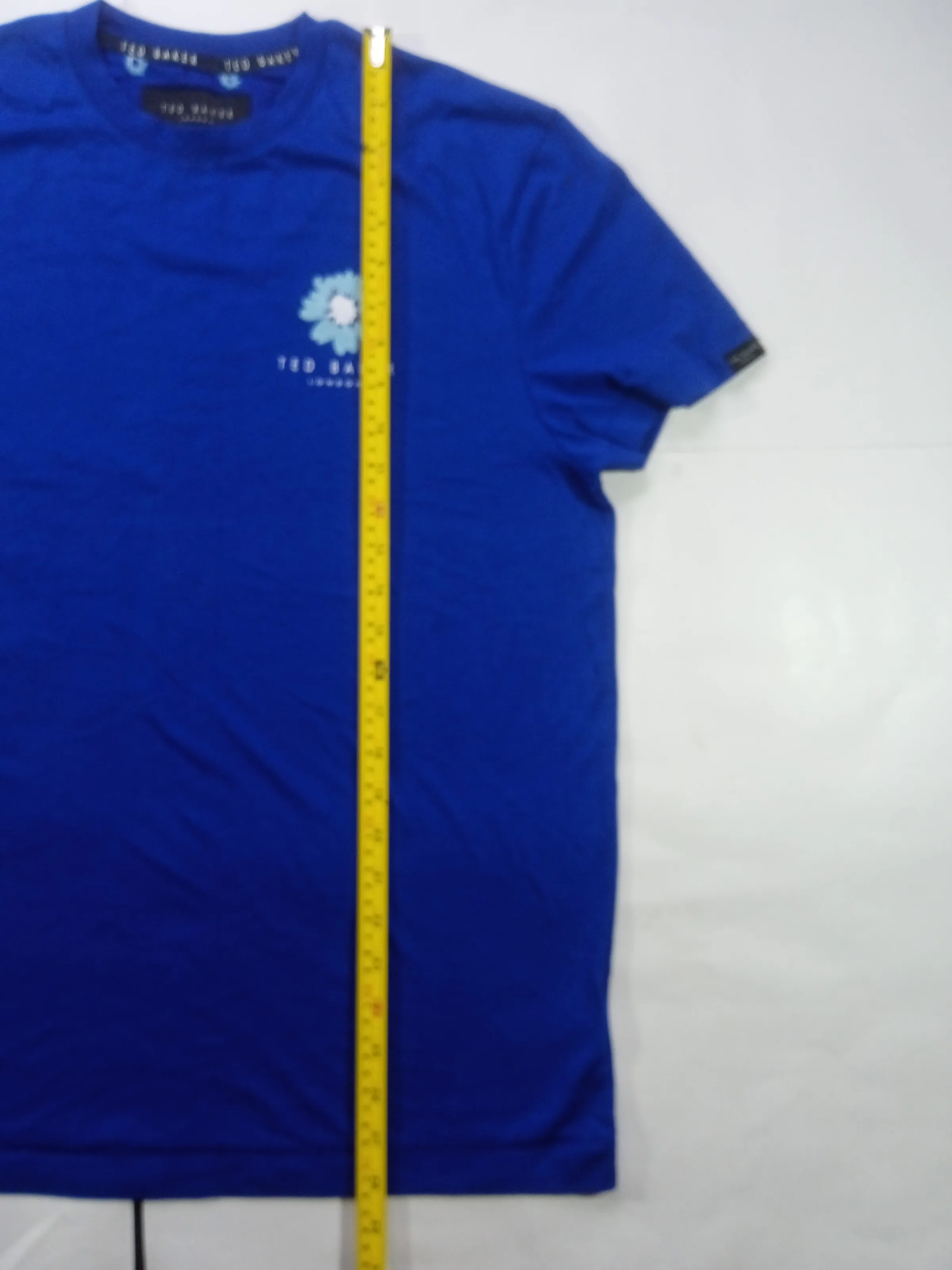 Ted Baker London Men's Floral Graphic Royal Blue T-Shirt (Medium)