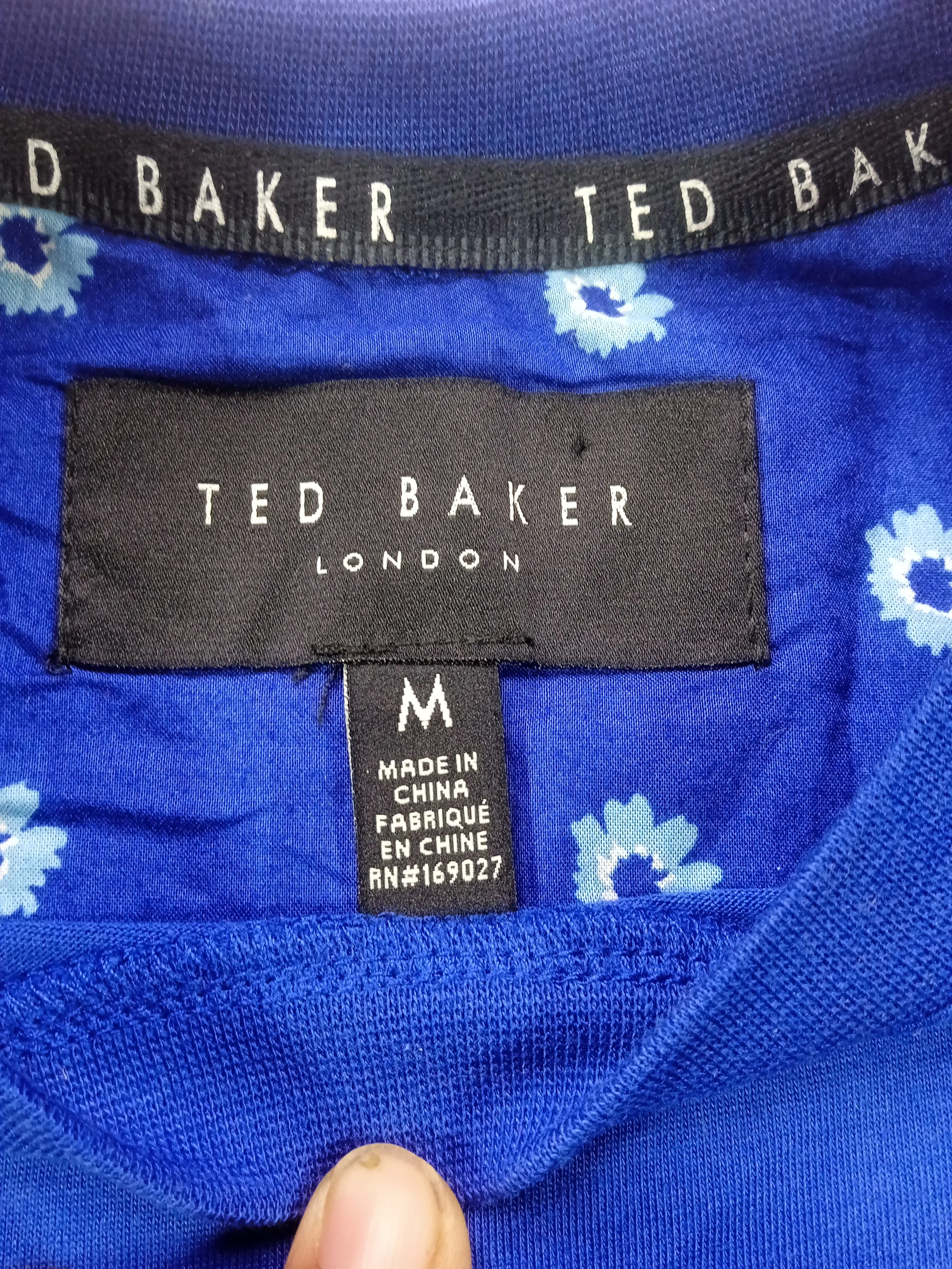 Ted Baker London Men's Floral Graphic Royal Blue T-Shirt (Medium)