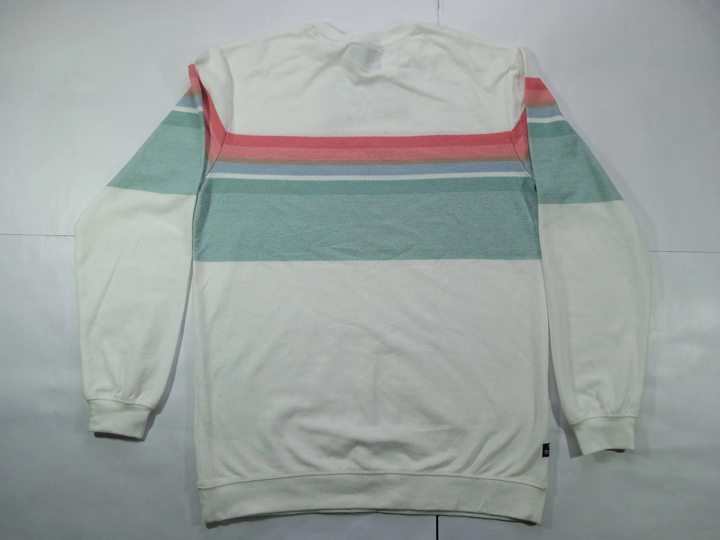 TRUEDESIGN Men's Tuscano Multi-Color Striped Crew Neck Sweatshirt / Full Sleeve T-Shirt