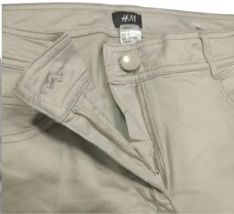 H&M Women's Beige Mid-Rise Straight Leg Cropped Chino Pants – Size EUR 40 / US 10