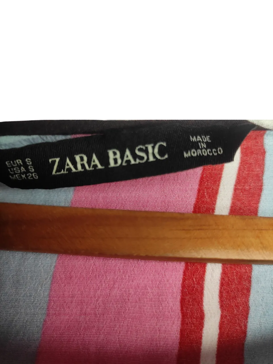 ZARA BASIC Women’s Multicolor Vertical Striped Front Tie Crop Top with Long Sleeves
