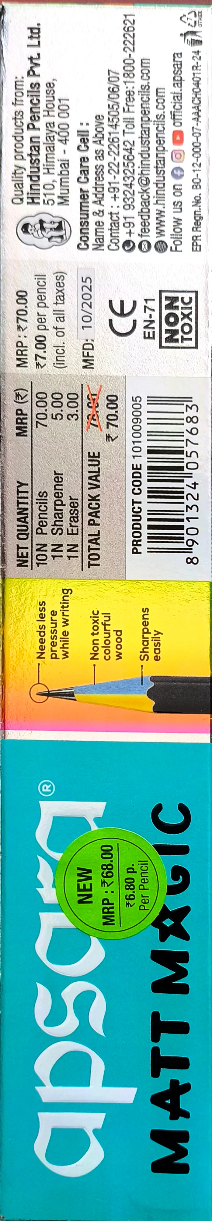 Apsara Matt Magic Pencils (Pack of 10)