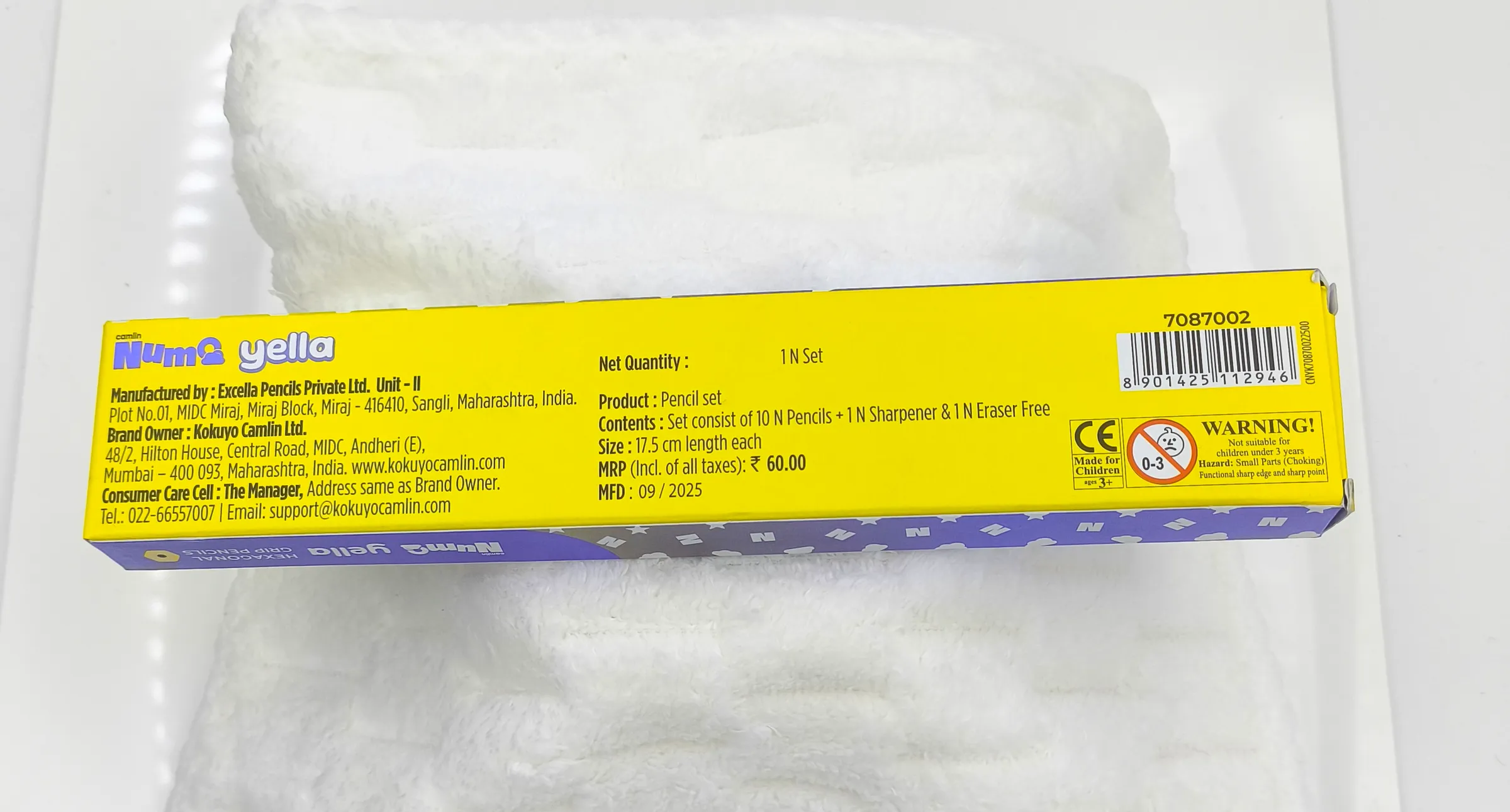 Camlin Numo Yella Hexagonal Pencils (Set of 10)