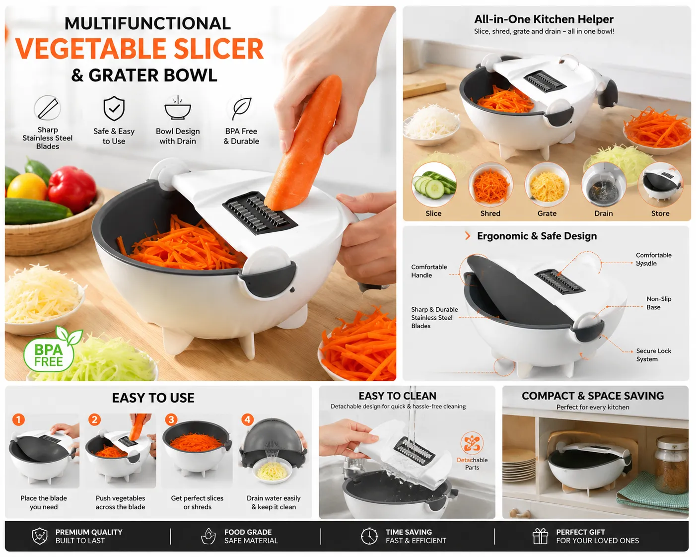 Multipurpose Automatic Fruit & Vegetable Grater