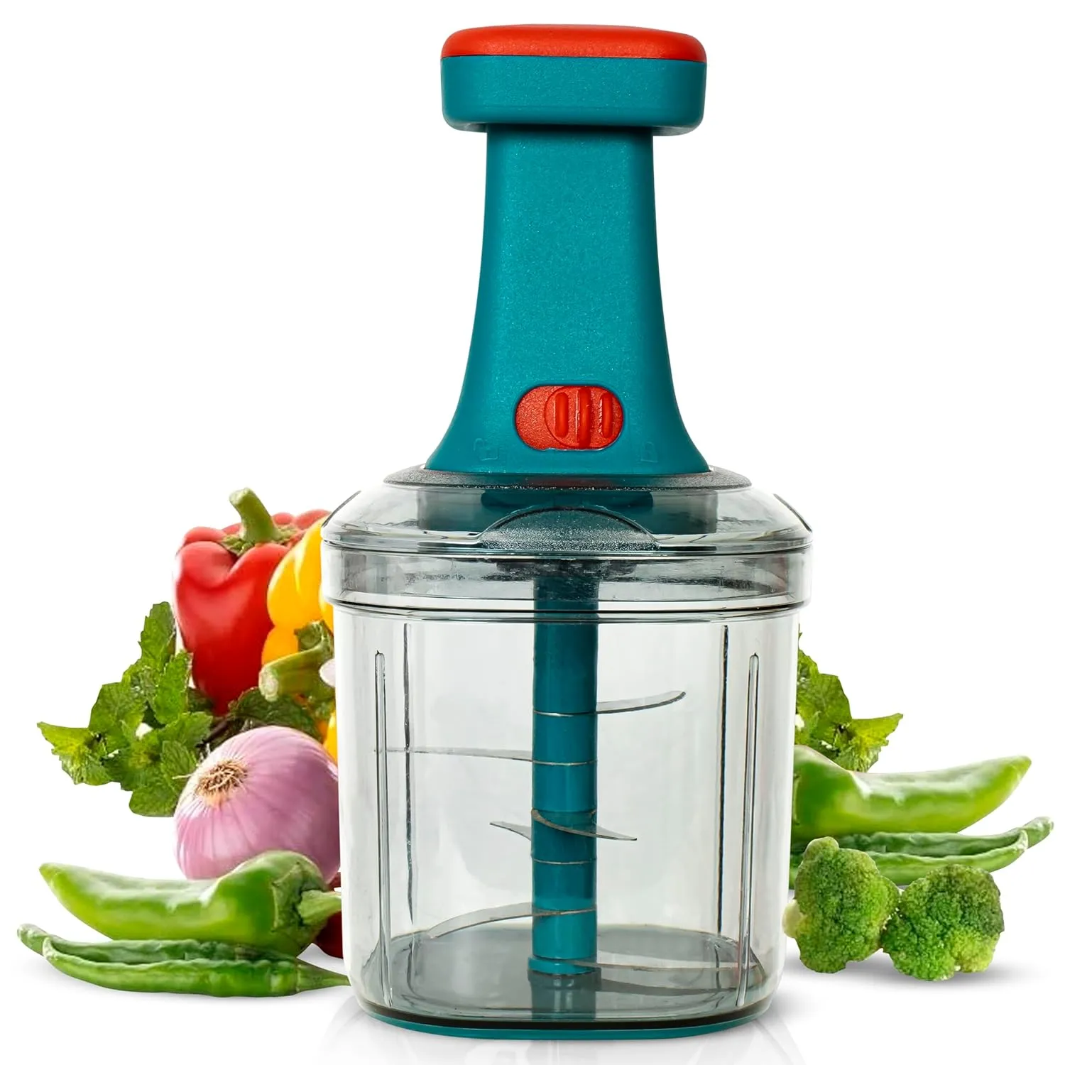 Manual Hand Push Food Chopper & Vegetable Cutter
