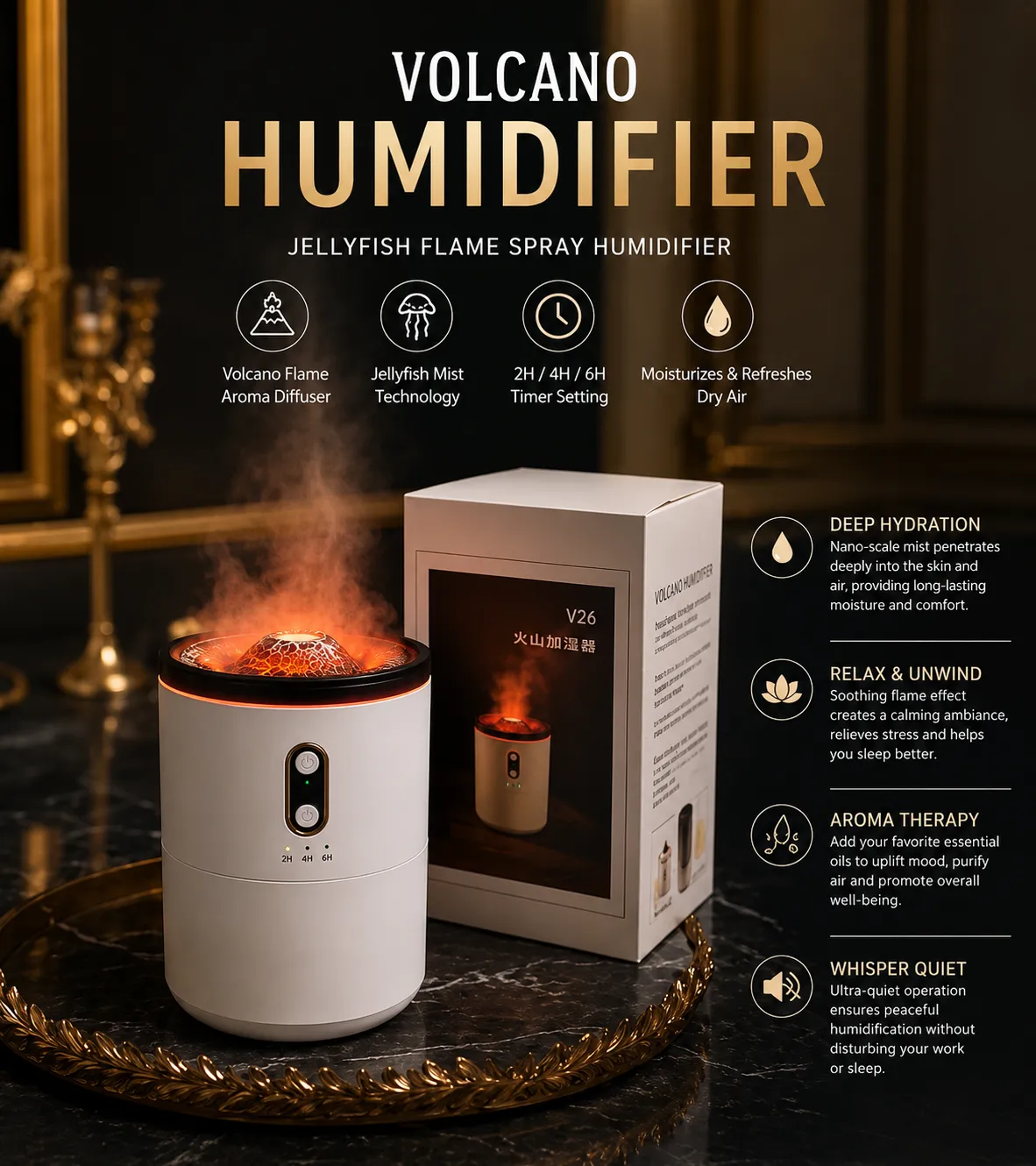 Volcano humidifier