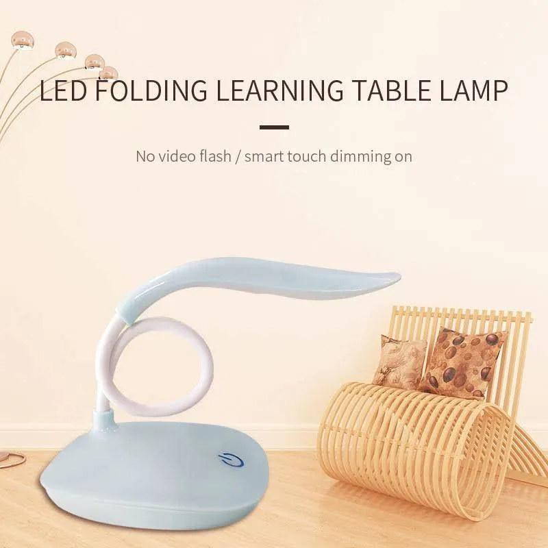 LED Study Lamp Rechargeable,Table Lamp for Study Room, Desk Lamp Light with 3 Brightness Levels,Portable USB Table Light,Study Table Lamp for Students,Reading & Work at Home,White